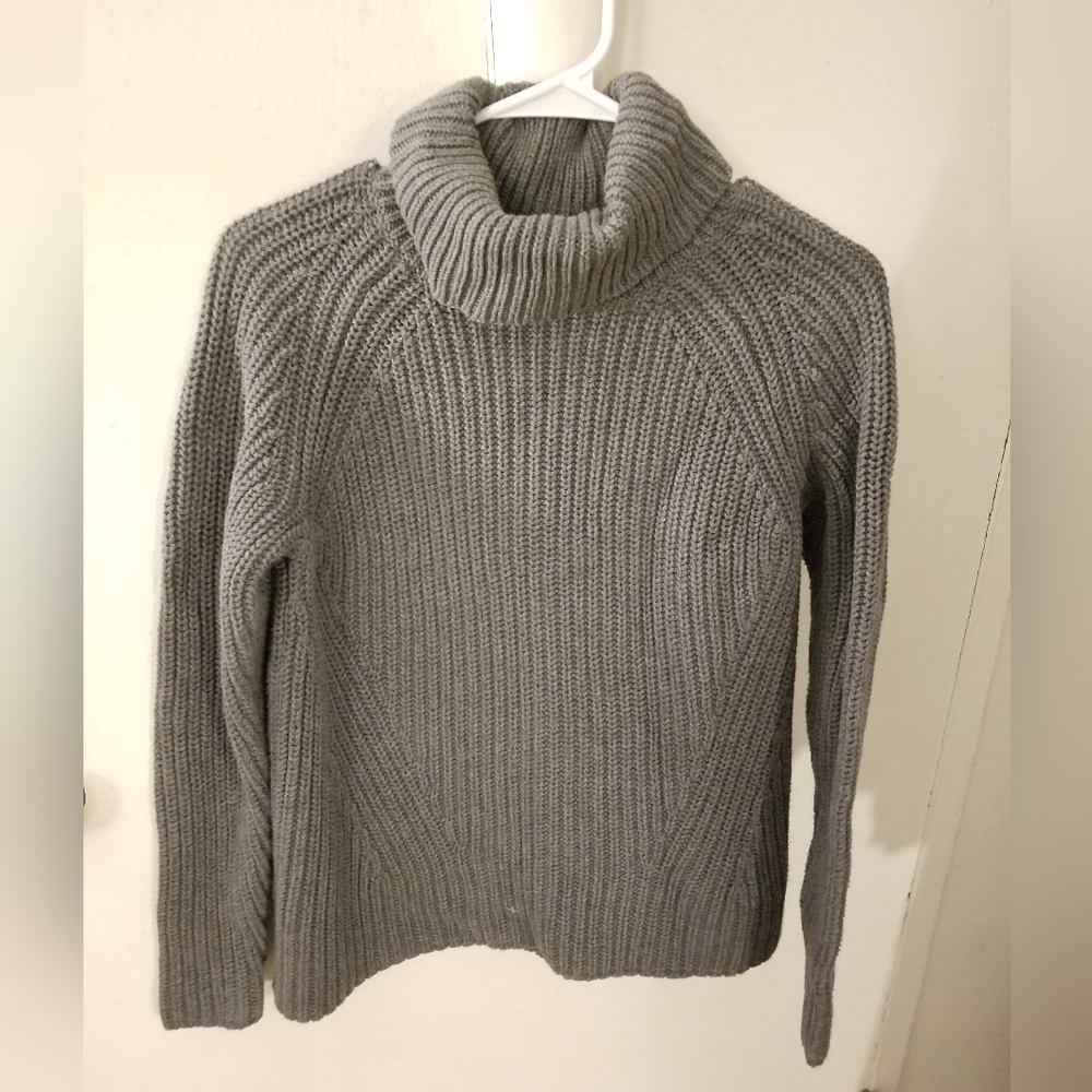 Goodthreads | 100% Cotton Charcoal Chunky Knit Turtleneck Sweater (M)